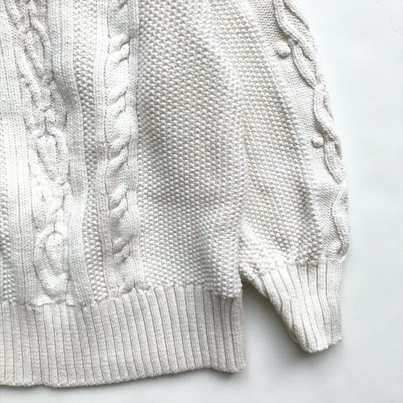BabyGap Ivory cable knit crew neck sweater EUC 4T - Picture 3 of 5